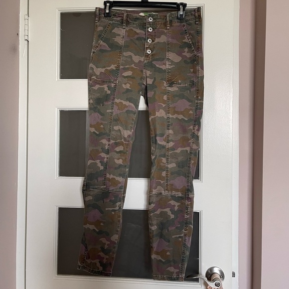 Anthropologie Camo Jefferson Slim Utility Trousers - Picture 2 of 9